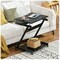 Z-Type Laptop Desk Mobile Standing Laptop Cart Small Workstation with Keyboard Tray Workstand for Small Space, Black